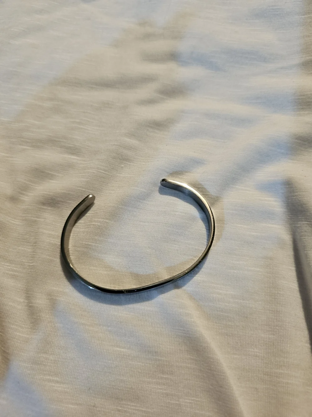 Open Cuff Bracelet in Silver-Tone Metal